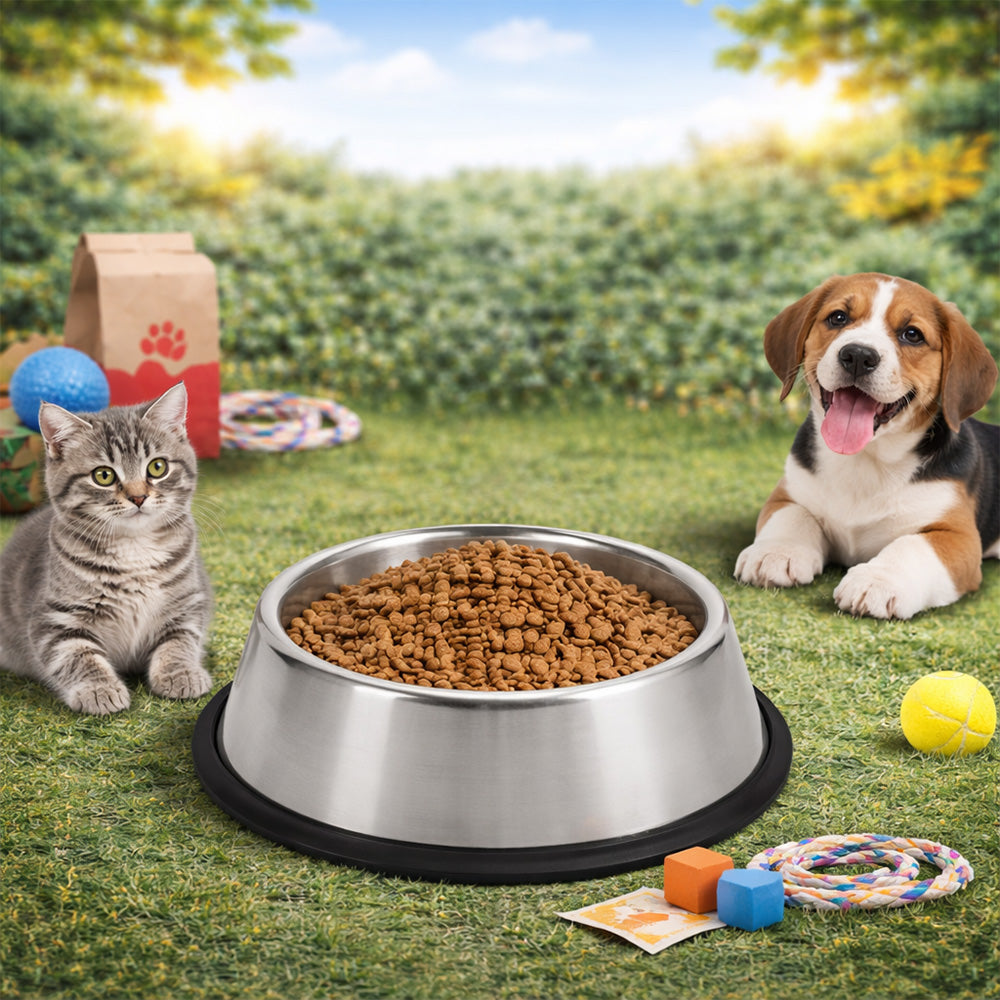 30cm Non-Slip Stainless Steel Dog Bowls MB1072