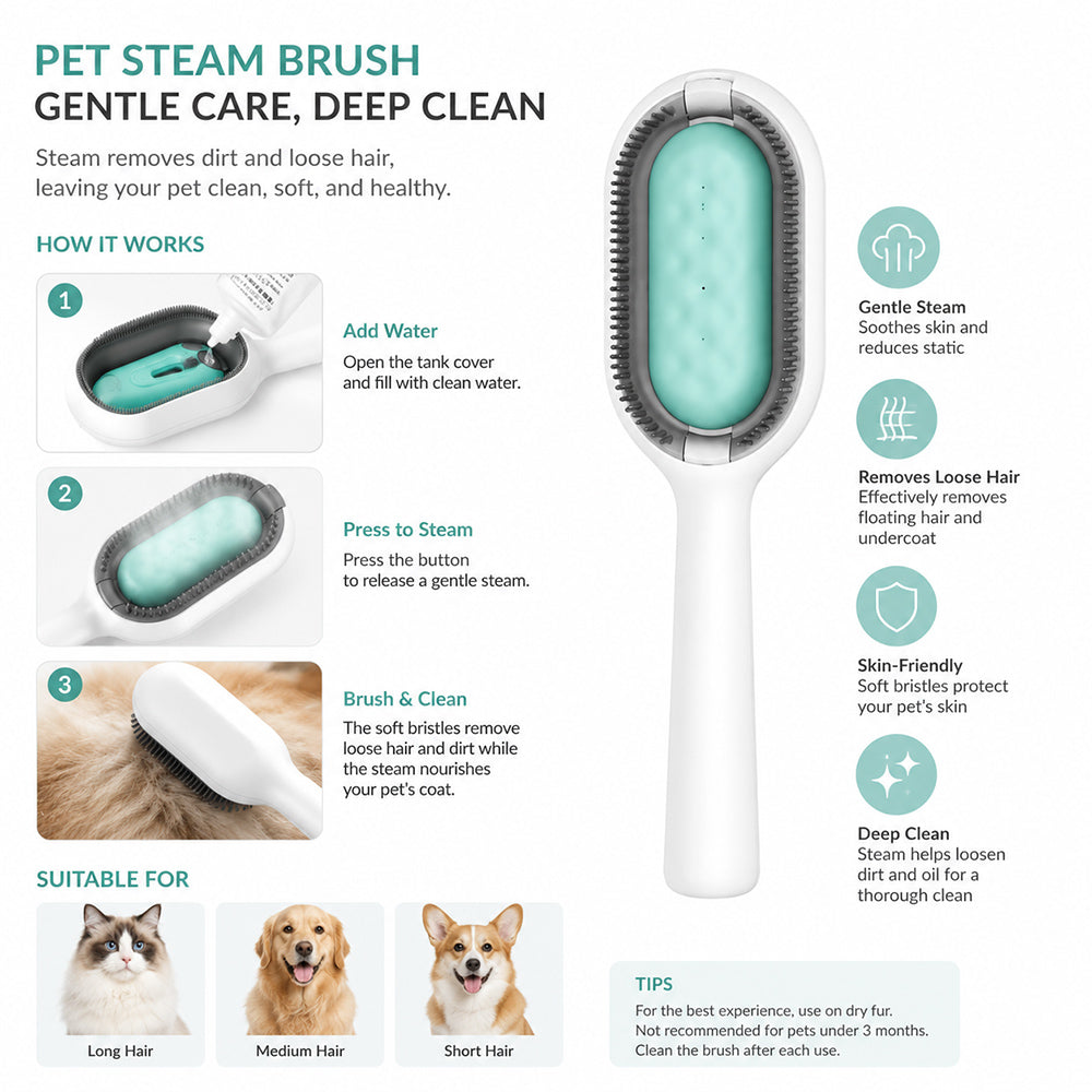Pet Steam Brush MB-210