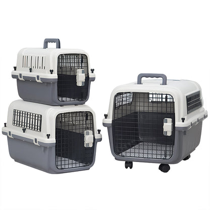 67cm Portable Hard-Sided Pet Carrier with Wheels MB620