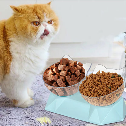 Cute Double Cat Bowl Set MB1001