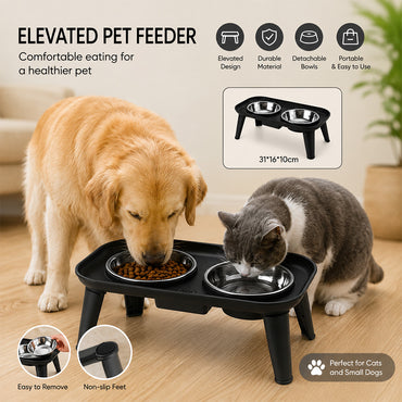 Elevated Pet Bowl Stand MB1111A Black