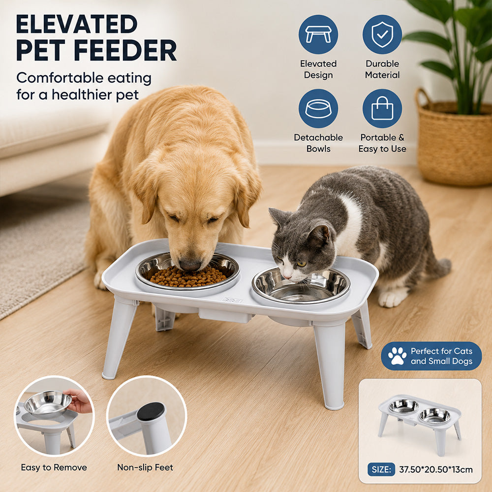Elevated Pet Bowl Stand MB1111B L.grey