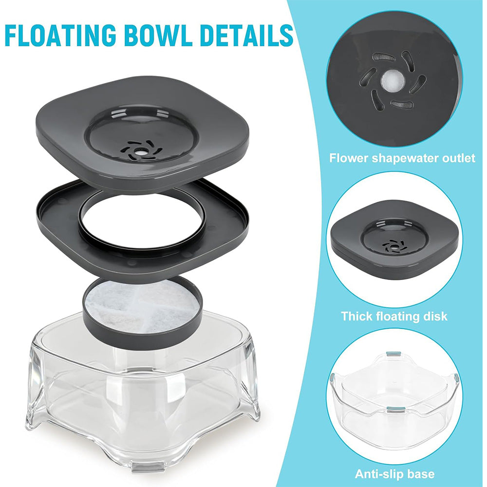 No Splash Slow Drinking Pet Water Bowl MB1104