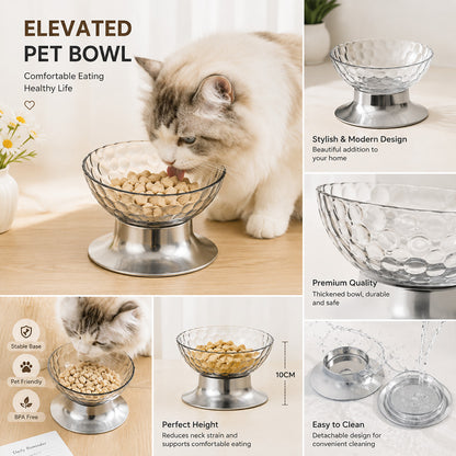 Elevated Transparent Pet Bowl MB1090