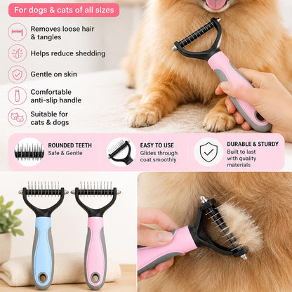 Pet Dematting Comb & Grooming Rake