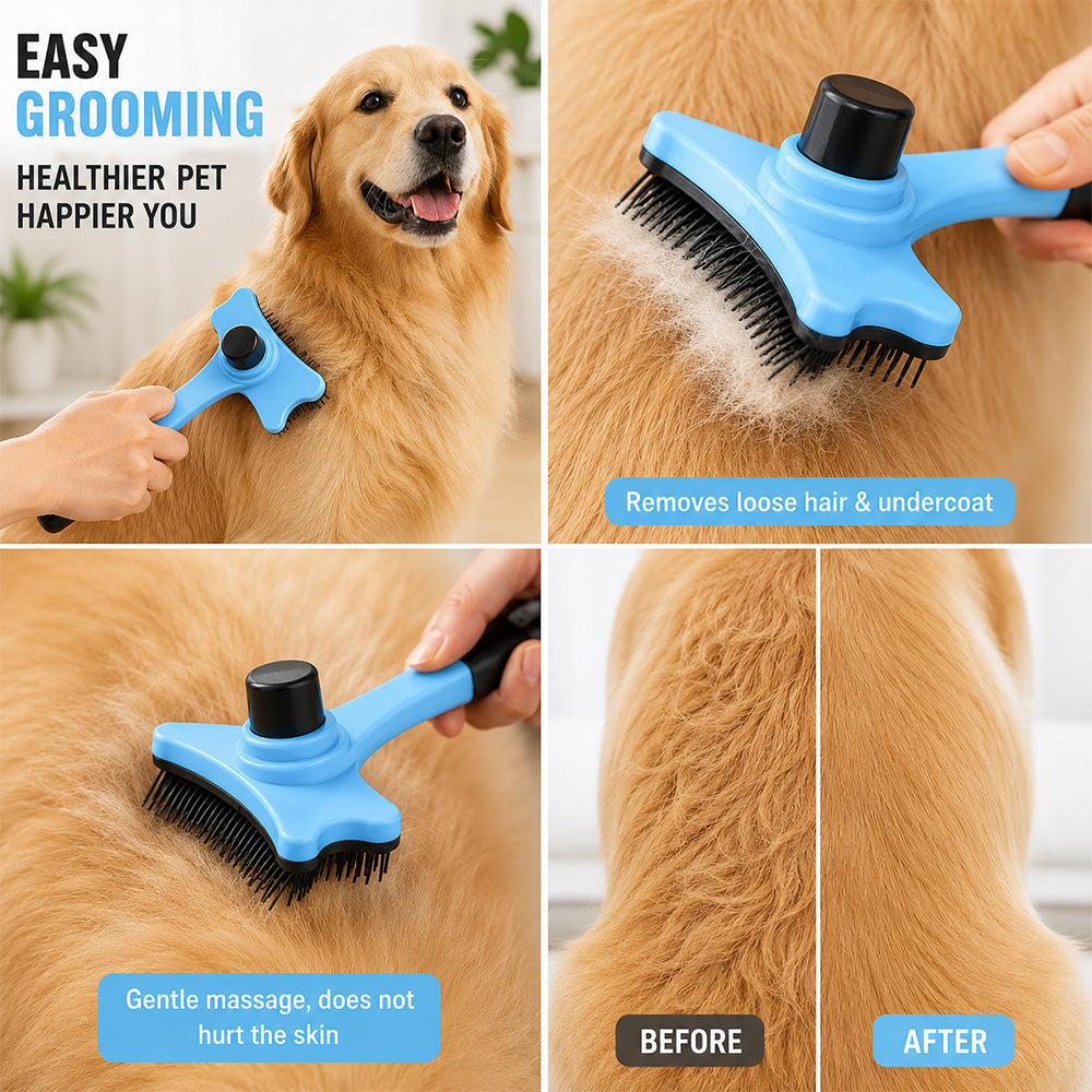 Self-Cleaning Pet Grooming Brush MB-220