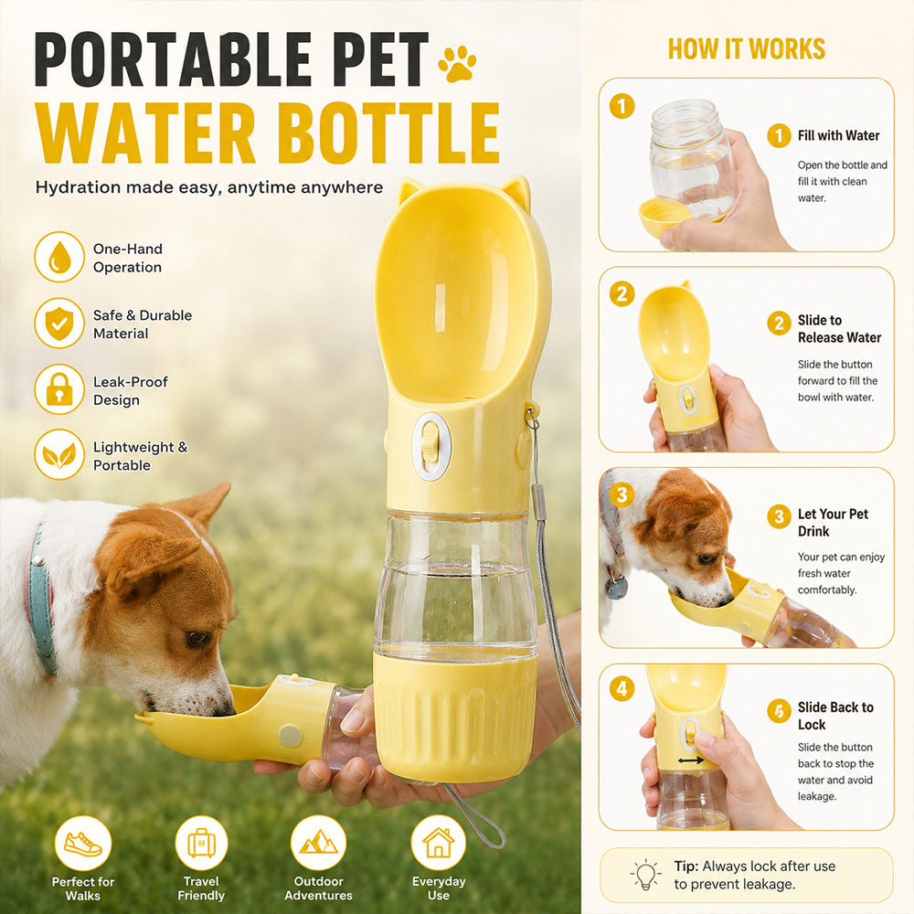 Portable Pet Water Bottle 380ml – MB314