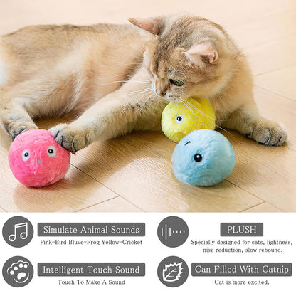 Interactive Chirping Cat Toy Ball MB336