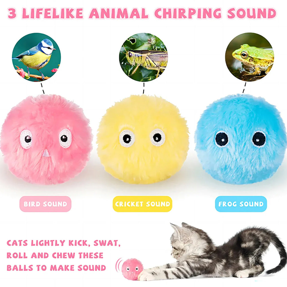 Interactive Chirping Cat Toy Ball MB336