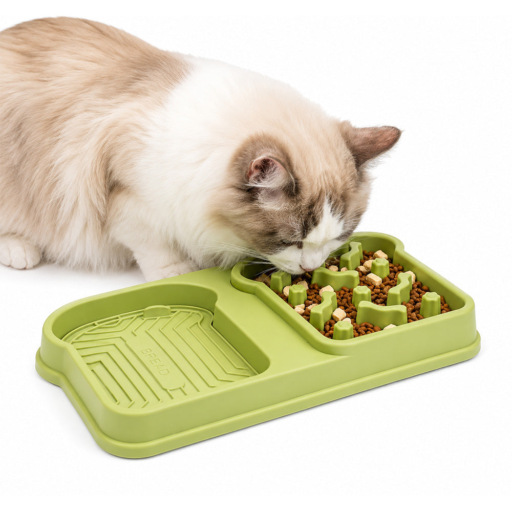 Interactive Slow Feeding Cat Bowl & Licking Tray MB1088