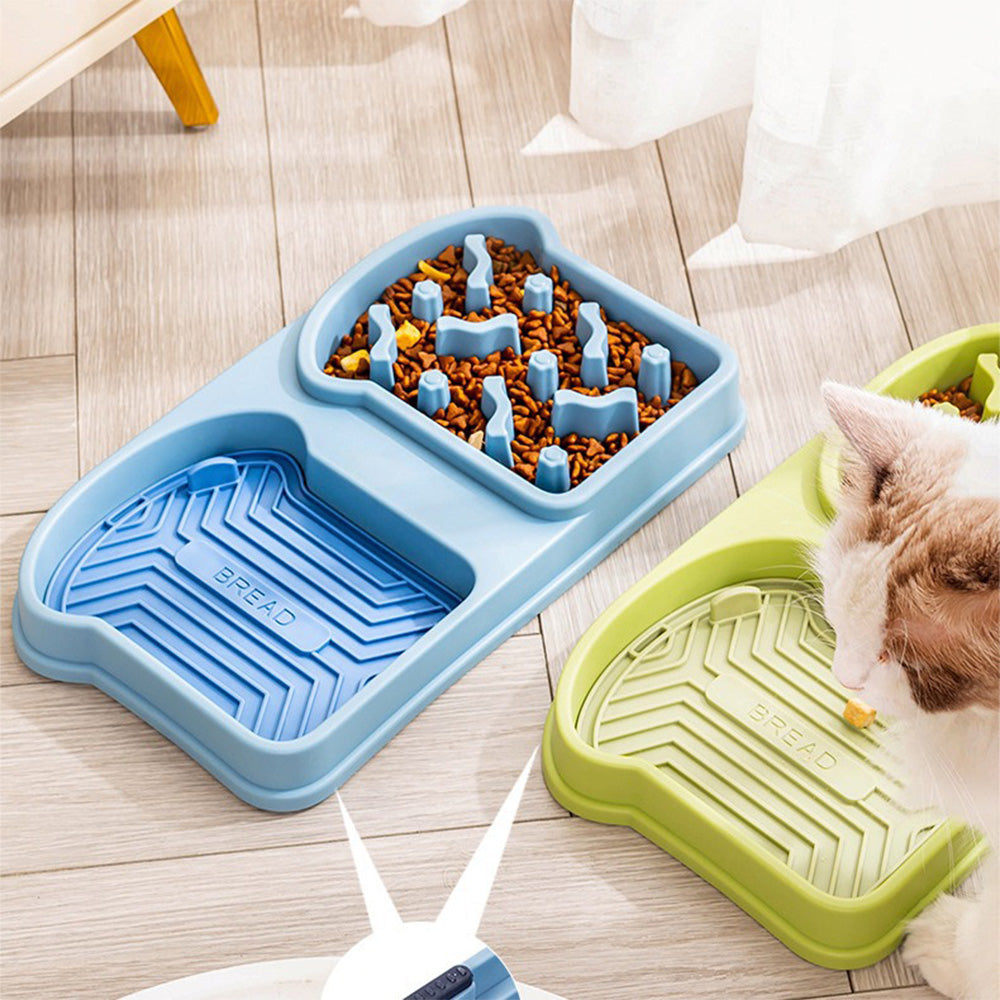 Interactive Slow Feeding Cat Bowl & Licking Tray MB1088