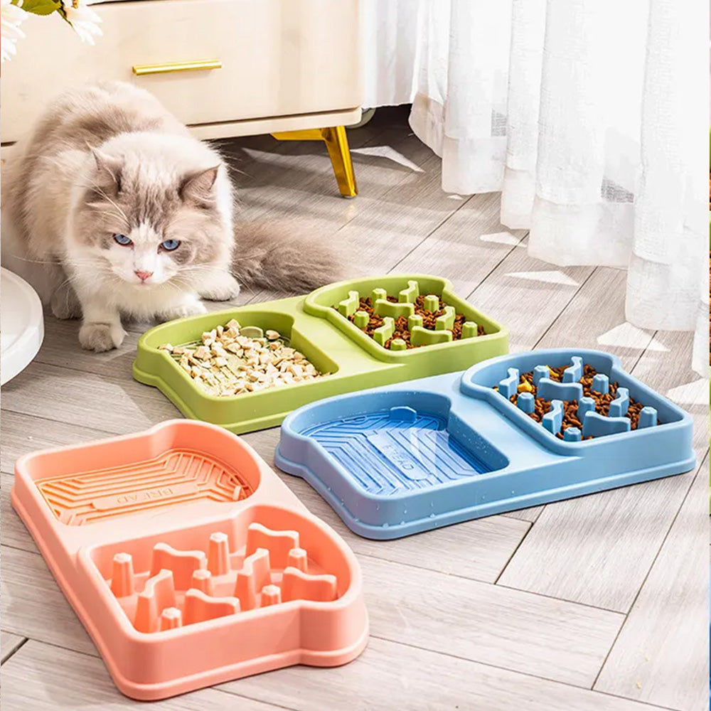 Interactive Slow Feeding Cat Bowl & Licking Tray MB1088