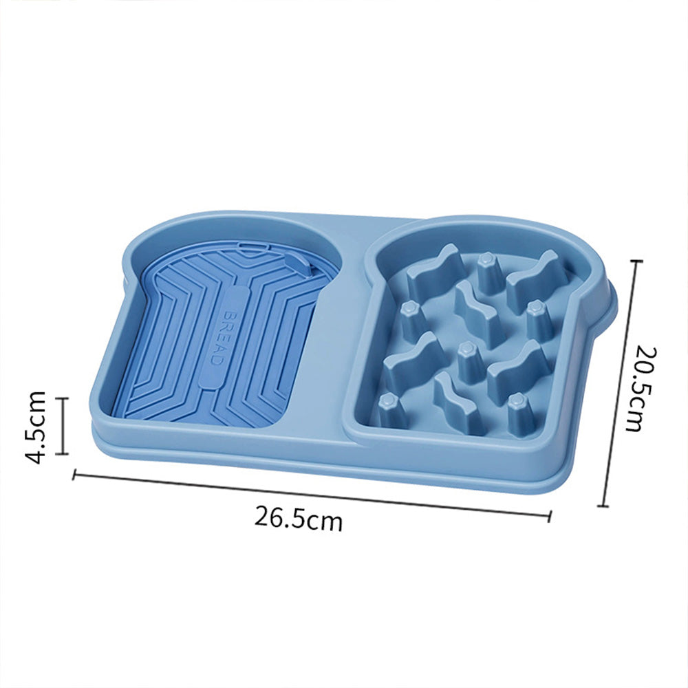 Interactive Slow Feeding Cat Bowl & Licking Tray MB1088
