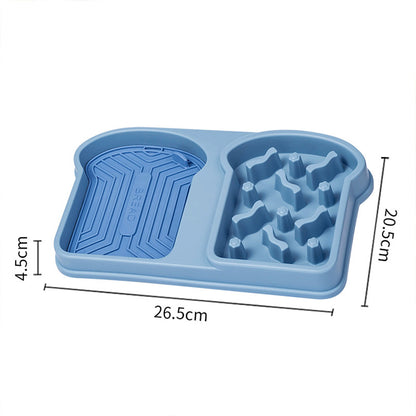 Interactive Slow Feeding Cat Bowl & Licking Tray MB1088