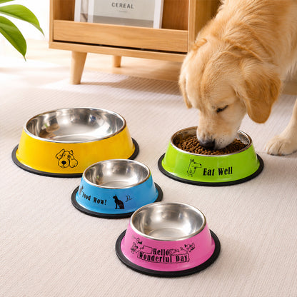 Stainless Steel Colored Pet Bowl 16cm MB1123A