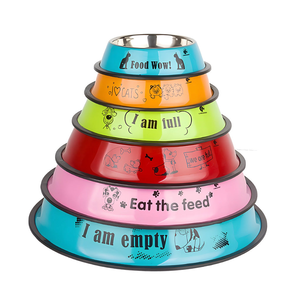 Stainless Steel Colored Pet Bowl 16cm MB1123A