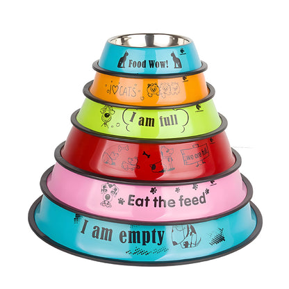 Stainless Steel Colored Pet Bowl 16cm MB1123A