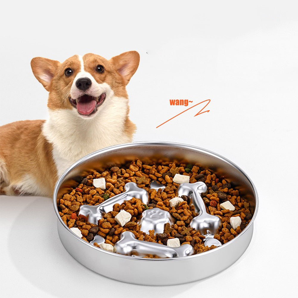 Stainless Steel Slow Feeding Pet Bowl MB1110