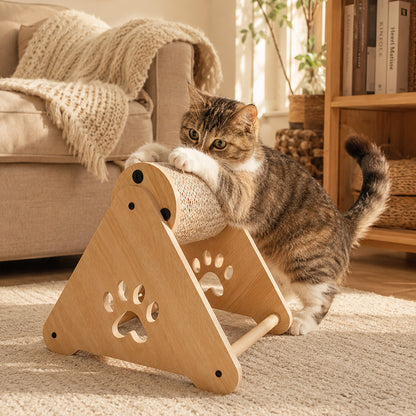 Wooden Cat Scratching Roller Toy MBL109