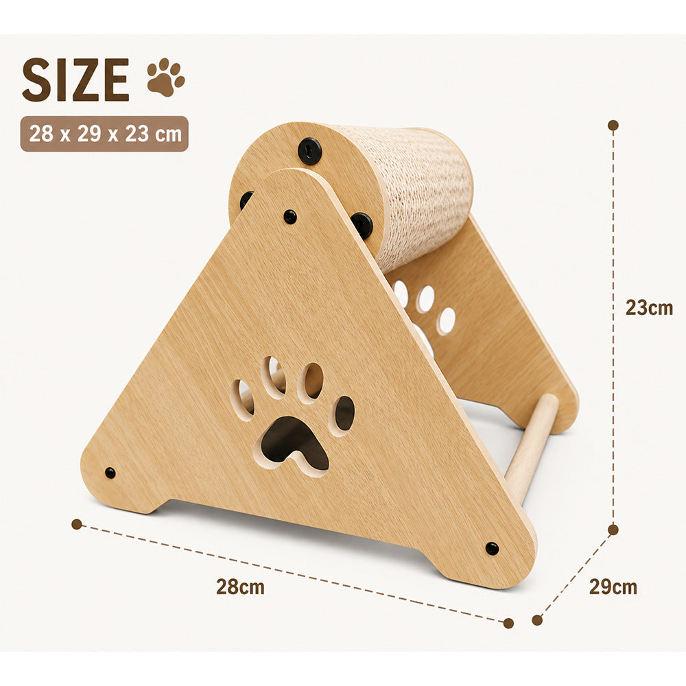 Wooden Cat Scratching Roller Toy MBL109