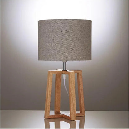Danny Home Grey Wooden Table Lamp 44.5cm