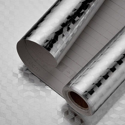 Waterproof Peel and Stick Oil-Proof Self Adhesive Aluminum Foil 60x200cm
