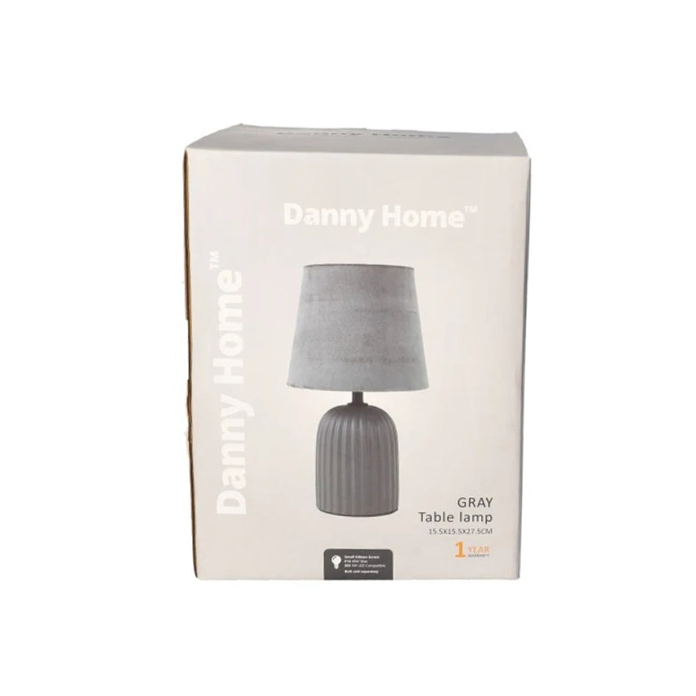 Danny Home Grey Table Lamp 27.5cm