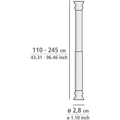 Wenko Telescopic shower rail extra strong White