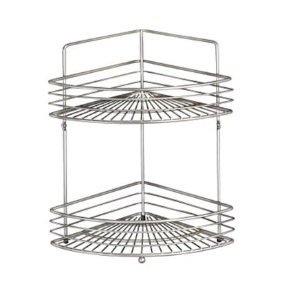 Wenko Corner rack Milano 2 shelves, satinised