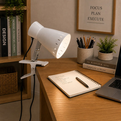 Micasa Fiorentina White Clip-On Lamp