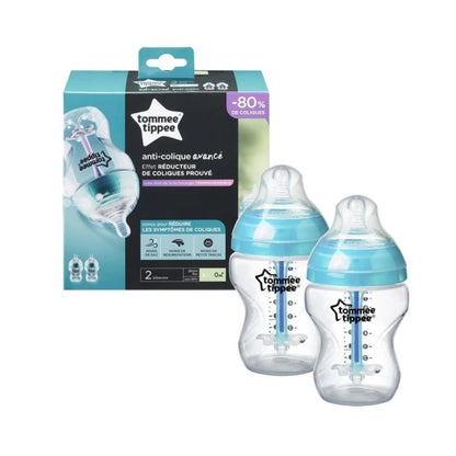 Tommee Tippee Advanced Anti-Colic Feeding Bottles (260ml) – 2 Pack