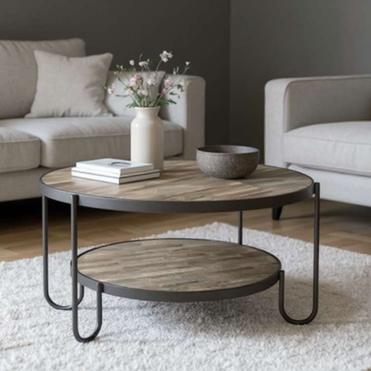Doppio 2-Level Coffee Table Umbra Grey by MySons