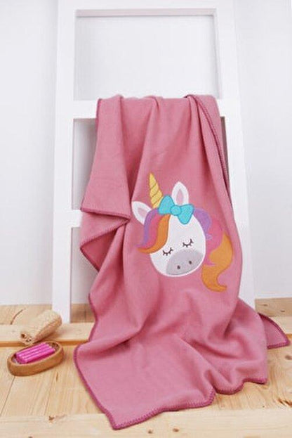 Unicorn Embroidered Wellsoft Baby Blanket