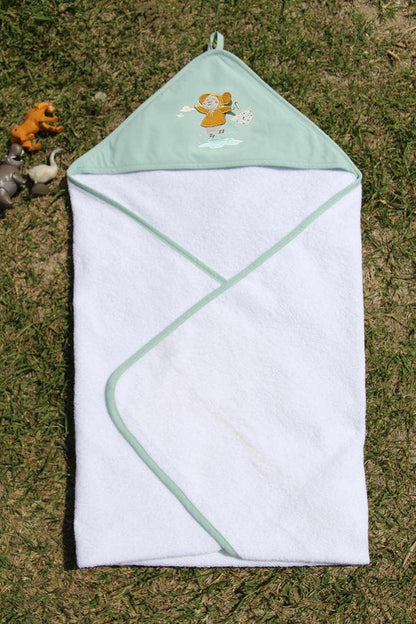 Baby towel hood Cotton 90x90cm Embroidered