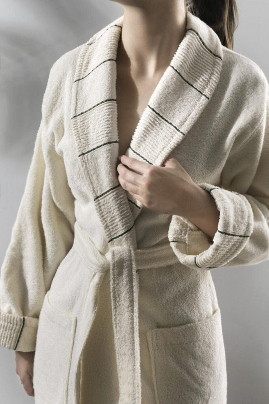 Unisex Bathrobe Carmine Robe Cream