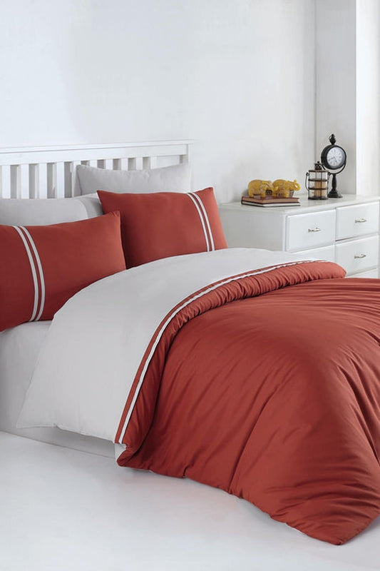 PLAIN 100% COTTON DOUBLE BEDDING SET