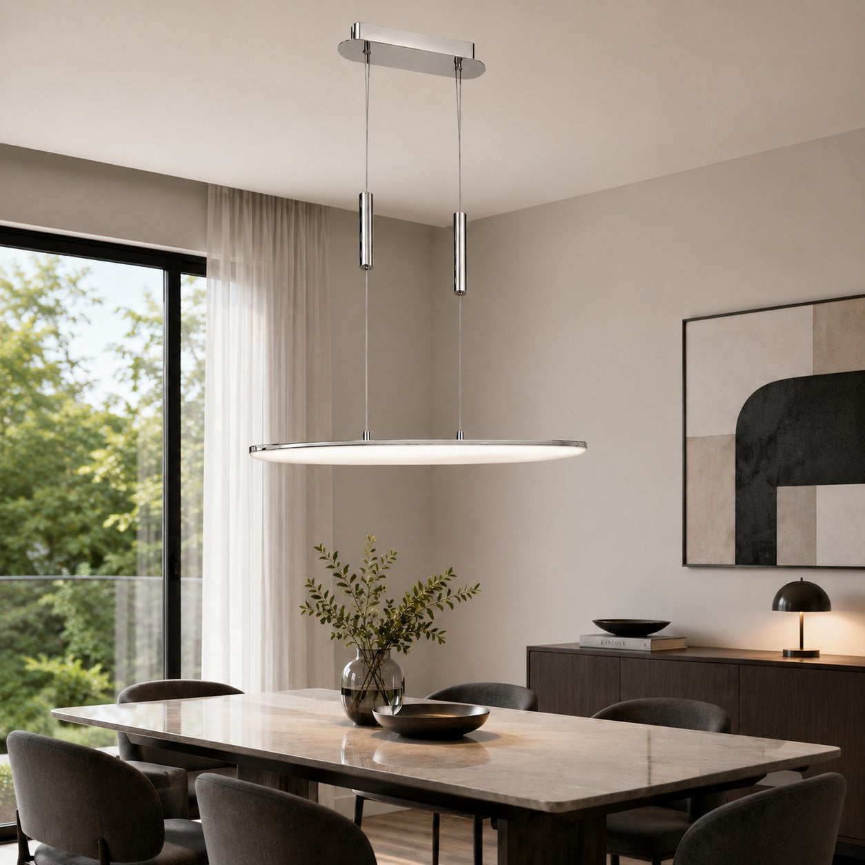 WOFI Chrome LED Pendant Light