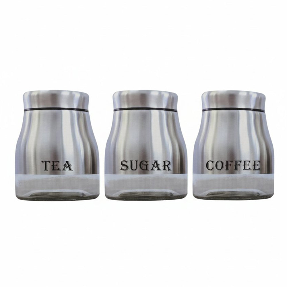 3-Pcs Stainless Steel Glass Seasoning Set – 600ml #CB-TWJ08