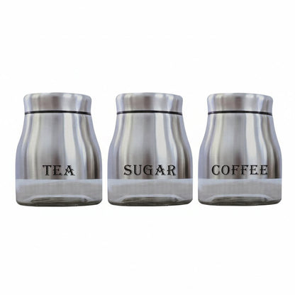 3-Pcs Stainless Steel Glass Seasoning Set – 600ml #CB-TWJ08