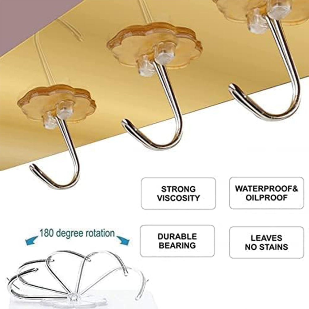 6-Hooks Heavy Duty Self Adhesive Multi-Function Hooks