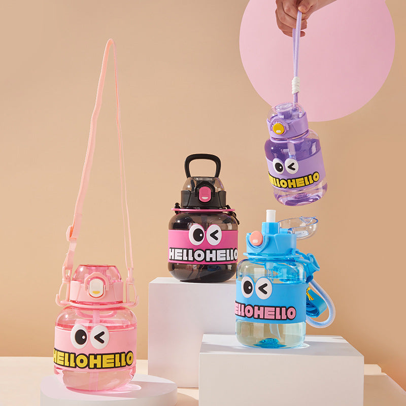 860ml Insulated Water Bottles with Straw, Adjustable Strap