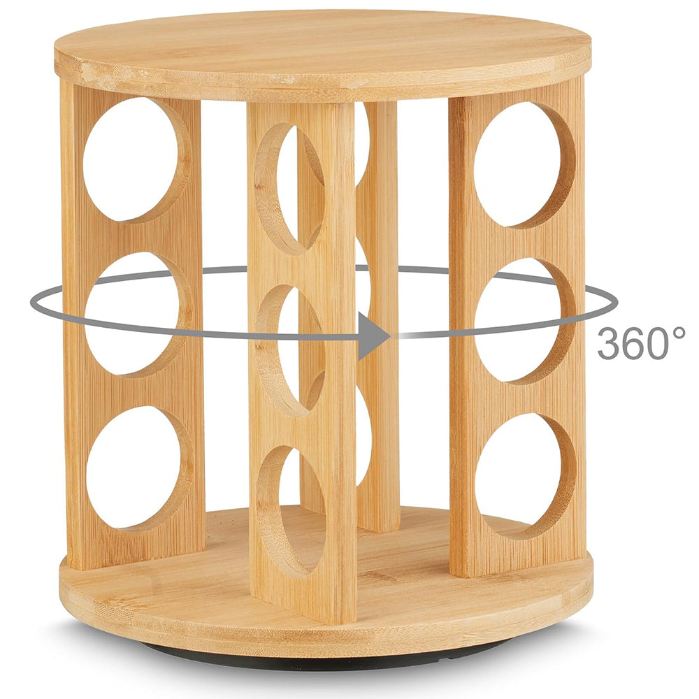 12-Glass Seasoning Jar with Rotatable Base Holder Set