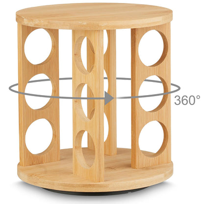 12-Glass Seasoning Jar with Rotatable Base Holder Set