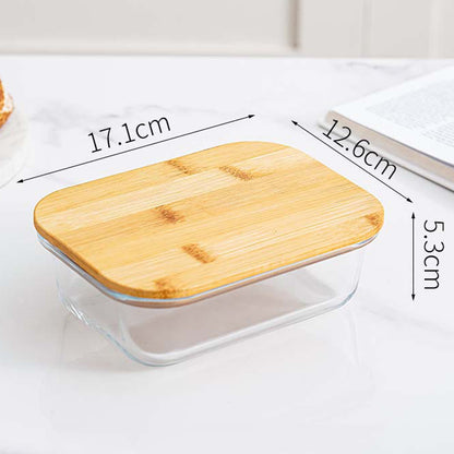 3-Pieces Rectangular Glass Food Storage Containers 370/640/1040ml