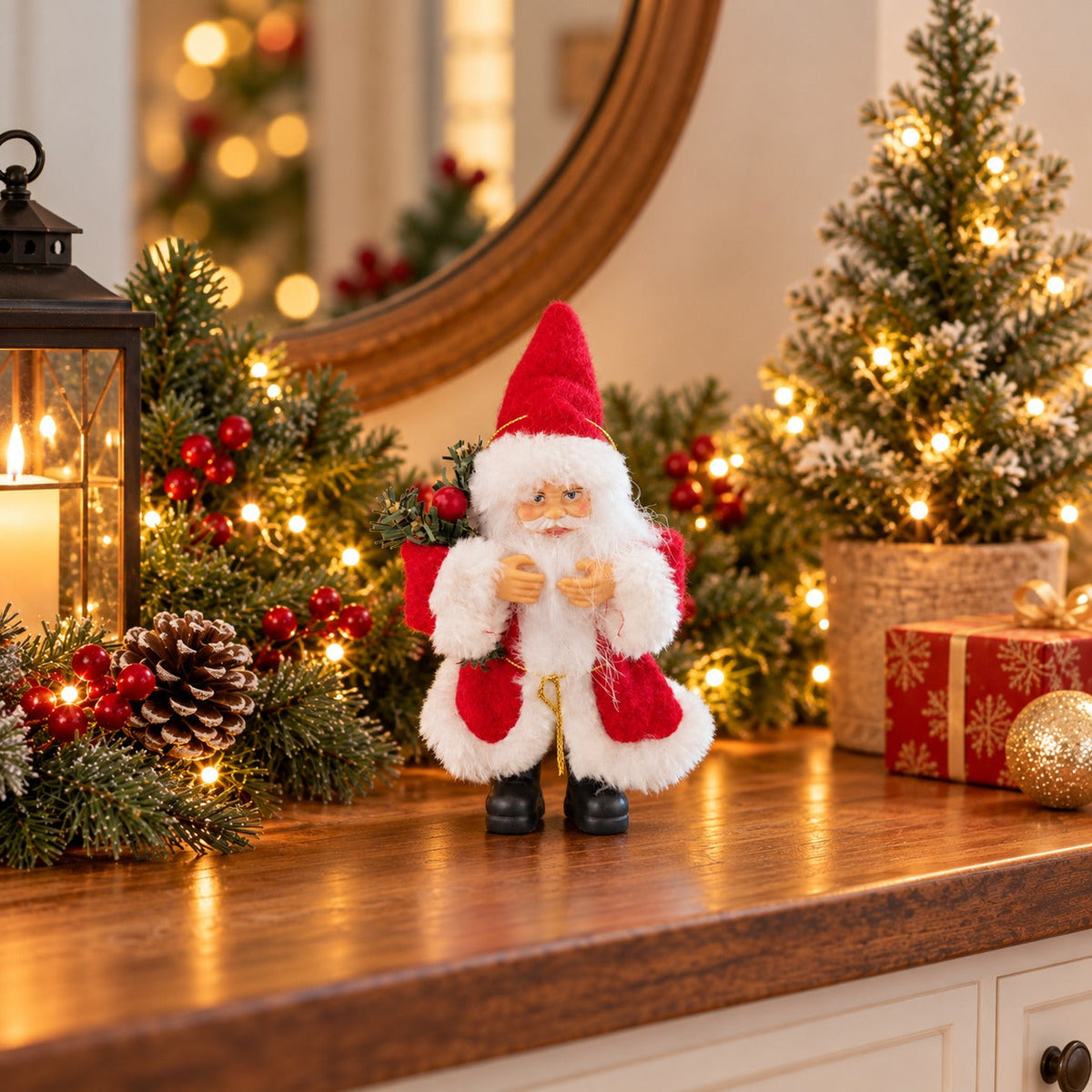 House of Seasons Santa Claus Christmas Figurine – 20 cm