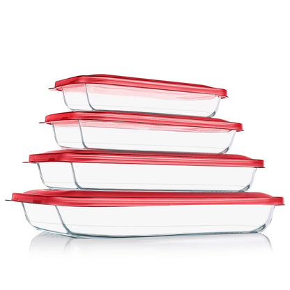 FENIX Set of 4PCS Tempered Nesting Glass Bakeware Set