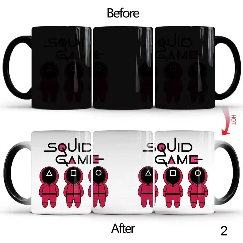 Color Changing Ceramic Mug Squid Game Thermal Reaction