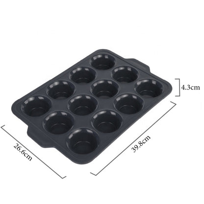Danny Home High Quality Silicone Muffin Baking Pan & Cupcake Tray 12 Cup 39.8cmx26.5cmx3.5cm