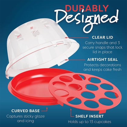 Cupcake Carrier with Lid and Handle