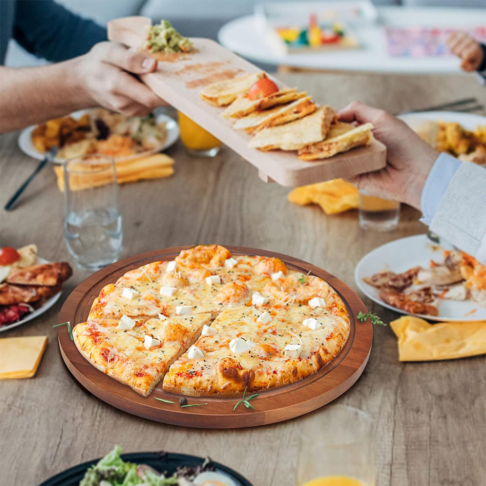Round Cutting Wooden Board, Cheese Board, Pizza Board